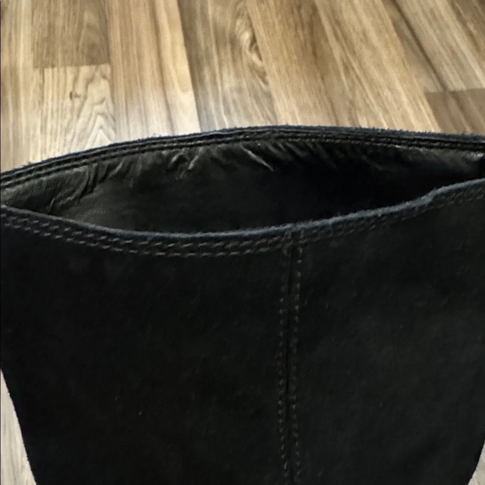 Zodiac Suede Black Over The Knee Vintage Tall Pull On Boots 6